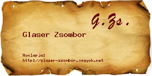Glaser Zsombor névjegykártya
