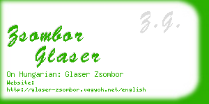zsombor glaser business card